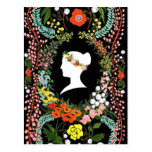 Language of Flowers blank postcard