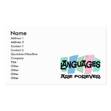 Languages Are Forever Business Card Template