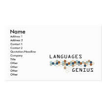 Languages Genius Business Card