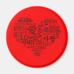 Languages of Love Heart Fridge Magnets