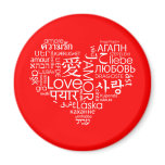 Languages of Love Heart Fridge Magnet