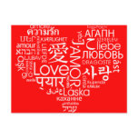 Languages of Love Heart Post Cards