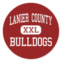 Lanier County - Bulldogs - High - Lakeland Georgia Round Stickers