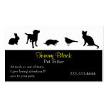 L'animal noir silhouette le carte de visite de soi