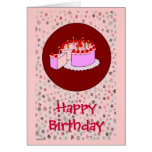 L'anniversaire de la fille carte de vœux