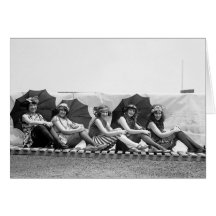 Lansburg Bathing Girls: 1922 Greeting Card