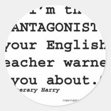 L'antagoniste votre professeur d'Anglais vous a av Adhésif Rond