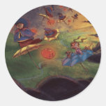 Lantern Ladies Round Stickers