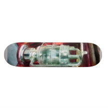 Lantern on Old Fire Truck Skate Deck