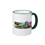 Lanterne verte dans l'espace mugs à café