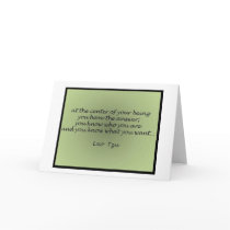 Lao Tzu Quote Greeting Card