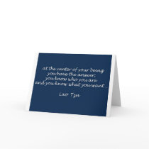 Lao Tzu Quote Greeting Card