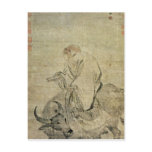 Lao-tzu  riding his ox, Chinese, Ming Dynasty Post Cards