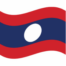Laos Flag Wave Cut Outs
