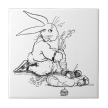 Lapin avec le légume savoureux carreaux