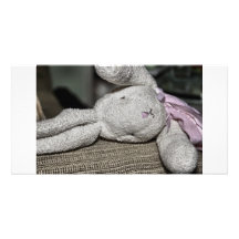 Lapin brouillé photocarte personnalisée