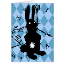 Lapin d'Alice en retard Cartes De Vœux