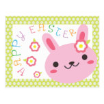 Lapin de Kawaii - Joyeuses Pâques Cartes Postales