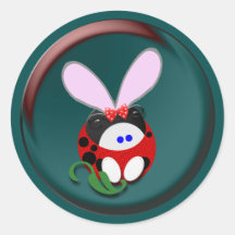 Lapin de Pâques Adhésifs Ronds