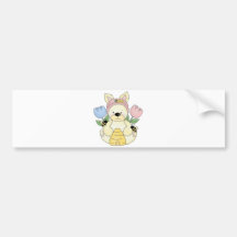 lapin de Pâques d'abeille de miel Adhésifs Pour Voiture