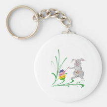 lapin de Pâques heureux Porte-clé