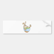 lapin de Pâques lounging en oeuf Adhésif Pour Voiture
