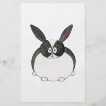 Lapin néerlandais noir et blanc prospectus personnalisés