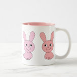 lapin rose tasse à café