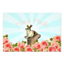 Lapin vintage et roses photographie