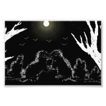 lapins dans l'obscurité photo d’art