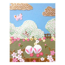 Lapins de jardin en-tête de lettre customisée