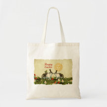 Lapins de Pâques et poussins de bébé Sacs En Toile