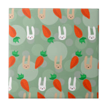 Lapins et carottes de Pâques Carreau