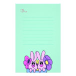 Lapins tendres papier à lettre personnalisable