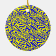 Lapis Lazuli Swirlies Abstract Pattern Christmas Tree Ornaments