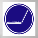 LAPTOP PARKING ROAD  SIGN posters
