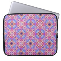 Laptop Sleeve with Blue Flower Kaleidoscopes laptop sleeves