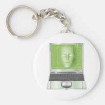 Laptop woman concept Illustration Keychains