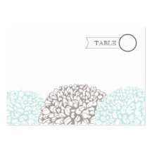 L'Aqua vintage fleurit des cartes d'endroit de nom Cartes De Visite Professionnelles