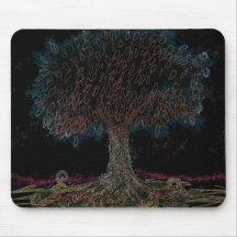 L'arbre de nuit tapis de souris