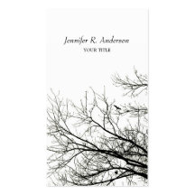 L'arbre silhouette le carte de visite