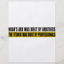 L'arche de Noé était bult par Amatuers… Tract
