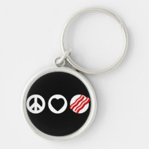Lard d'amour de paix porte-clefs