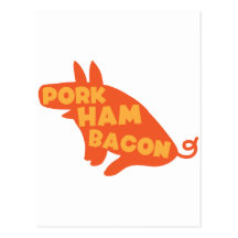 lard de jambon de porc cartes postales