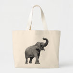 LARGE ASIAN ELEPHANT - INDIAN ELEPHANT CANVAS BAG