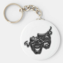 Large Black Masks Key Chain