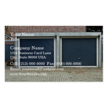 Large Blue Carriage Doors Business Card Templates