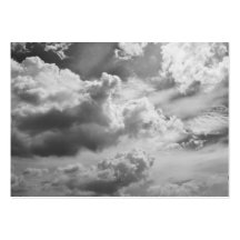 Large Changing Grey Clouds Business Card Template