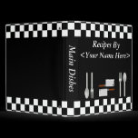 Large Chequerboard Personalized Recipe Binder binders