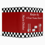 Large Chequerboard Personalized Recipe Binder